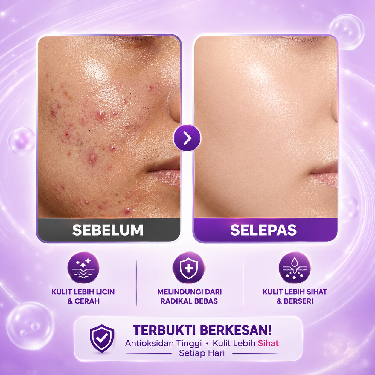 Bangun pagi kulit berseri